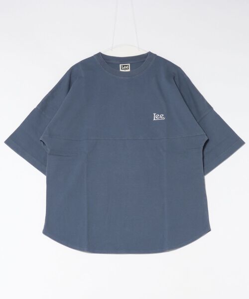 Lee（リー）の「Lee/リー ラウンドヘムTシャツ（Tシャツ/カットソー・メンズ・ネイビー/オレンジ・SMALL/MEDIUM/LARGE/X-LARGE）」の22枚目の写真