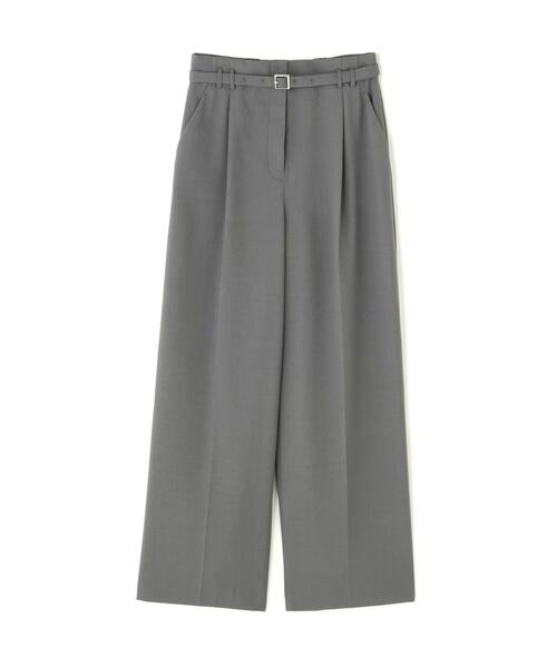 NATURAL BEAUTY BASIC（ナチュラルビューティーベーシック）の「ベルテッドタックワイドパンツ（その他パンツ・レディース・グレー/ダークブラウン・P/S/MEDIUM/SMALL）」の3枚目の写真