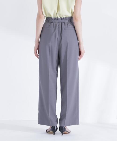 NATURAL BEAUTY BASIC（ナチュラルビューティーベーシック）の「ベルテッドタックワイドパンツ（その他パンツ・レディース・グレー/ダークブラウン・P/S/MEDIUM/SMALL）」の12枚目の写真
