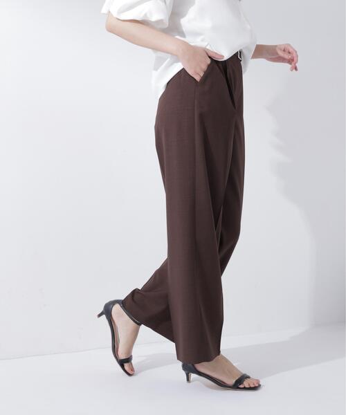 NATURAL BEAUTY BASIC（ナチュラルビューティーベーシック）の「ベルテッドタックワイドパンツ（その他パンツ・レディース・グレー/ダークブラウン・P/S/MEDIUM/SMALL）」の22枚目の写真