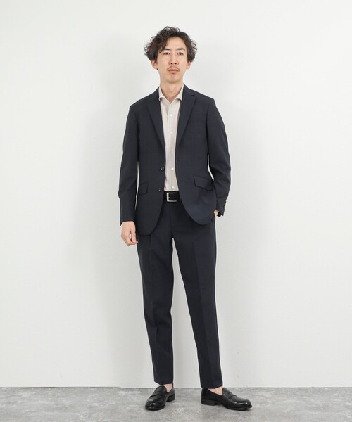 NOLLEY’S(ノーリーズ)の「《ビジカジ対応》ノータイシャツ イタリアンカラー半袖シャツ 26SS(ビジネスシャツ・メンズ・ダークネイビー/ベージュ/ブルー系その他/オフホワイト・XL/L/M/S)」の10枚目の写真