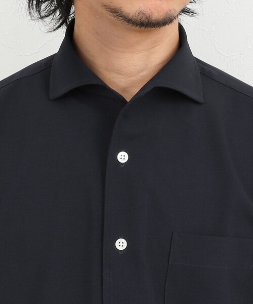 NOLLEY’S(ノーリーズ)の「《ビジカジ対応》ノータイシャツ イタリアンカラー半袖シャツ 26SS(ビジネスシャツ・メンズ・ダークネイビー/ベージュ/ブルー系その他/オフホワイト・XL/L/M/S)」の15枚目の写真