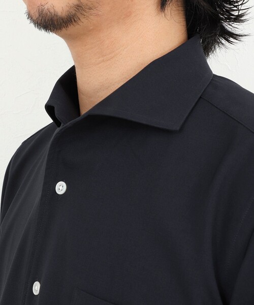 NOLLEY’S(ノーリーズ)の「《ビジカジ対応》ノータイシャツ イタリアンカラー半袖シャツ 26SS(ビジネスシャツ・メンズ・ダークネイビー/ベージュ/ブルー系その他/オフホワイト・XL/L/M/S)」の16枚目の写真