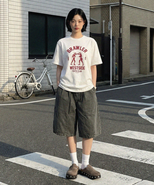 MODERMENT（モダーメント）の「ノーマルオーバーフィットブロラー半袖Tシャツ[ホワイト]（Tシャツ/カットソー・レディース・その他・1/2）」の6枚目の写真