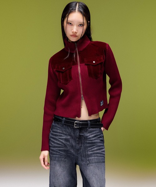 X-girl（エックスガール）の「FADED WIDE LEG FLARE DENIM PANTS（デニムパンツ・レディース・ブラック/インディゴブルー・S/M）」の10枚目の写真