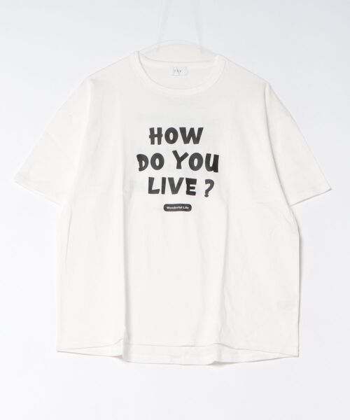 FOV（フォブ）の「FOV/フォブ HOW DO YOU Tシャツ（Tシャツ/カットソー・レディース・ホワイト/ブラック/グレイッシュベージュ・F）」の2枚目の写真