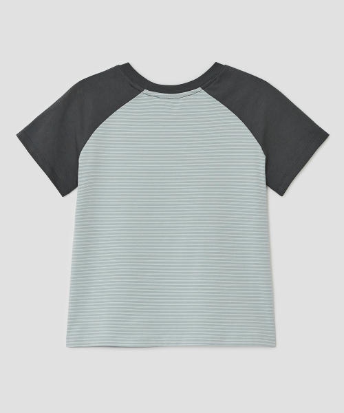 TYPESERVICE（タイプサービス）の「Vivid Twirl Raglan Top [Blue]（Tシャツ/カットソー・レディース・その他・FREE）」の3枚目の写真