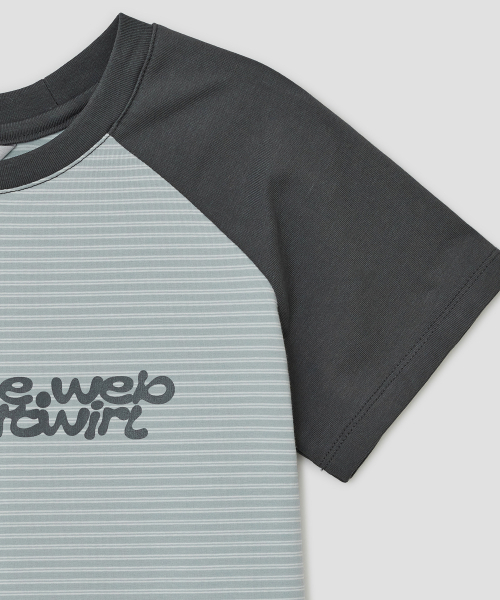 TYPESERVICE（タイプサービス）の「Vivid Twirl Raglan Top [Blue]（Tシャツ/カットソー・レディース・その他・FREE）」の5枚目の写真
