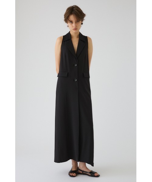 RIM.ARK(リムアーク)の「Halter neck tailored dress ホルターネック テーラード ドレス(ドレス・レディース・ブラック/ライトベージュ・38/36)」の3枚目の写真