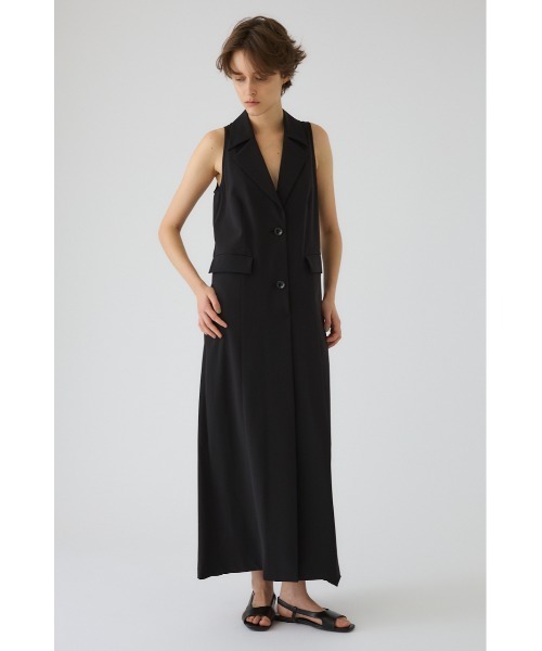 RIM.ARK(リムアーク)の「Halter neck tailored dress ホルターネック テーラード ドレス(ドレス・レディース・ブラック/ライトベージュ・38/36)」の5枚目の写真