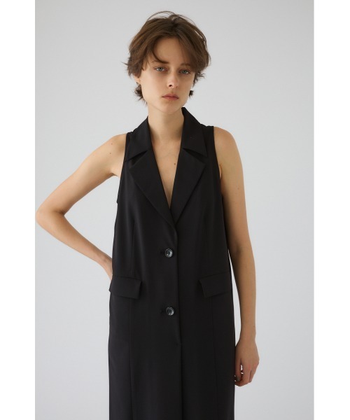 RIM.ARK(リムアーク)の「Halter neck tailored dress ホルターネック テーラード ドレス(ドレス・レディース・ブラック/ライトベージュ・38/36)」の6枚目の写真