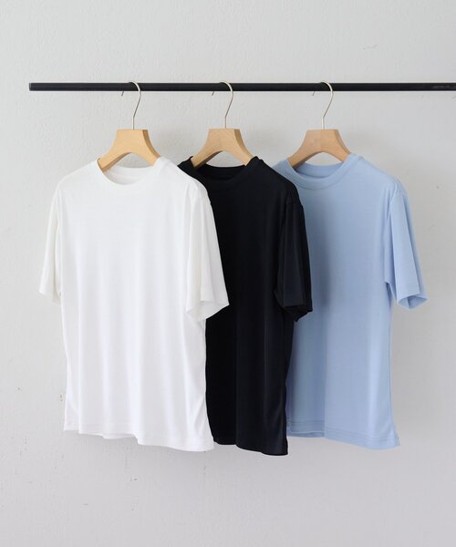 SHENERY(シーナリー)の「【LUALY】シアープレーンチビTee(Tシャツ/カットソー・レディース・ブラック/モカ/サックスブルー/オフホワイト/イエロー・FREE)」の13枚目の写真