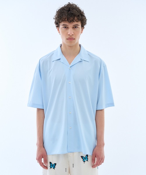 KANEMASA PHIL.(カネマサフィル)の「KANEMASA PHIL. / OPEN COLLAR SHIRT《ESTNATION EXCLUSIVE》(シャツ/ブラウス・メンズ・ブルー/グレー・MEDIUM/LARGE)」の3枚目の写真