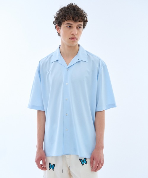KANEMASA PHIL.(カネマサフィル)の「KANEMASA PHIL. / OPEN COLLAR SHIRT《ESTNATION EXCLUSIVE》(シャツ/ブラウス・メンズ・ブルー/グレー・MEDIUM/LARGE)」の4枚目の写真