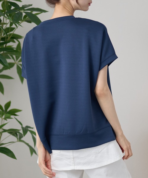 DAYRA(デイラ)の「クルーネック 裾切り替え オーバーサイズ 半袖 トップス(Tシャツ/カットソー・レディース・ホワイト/ダークグレー/ネイビー/ブラック・FREE)」の17枚目の写真