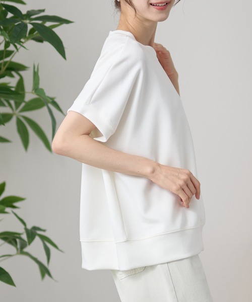 DAYRA(デイラ)の「クルーネック 裾切り替え オーバーサイズ 半袖 トップス(Tシャツ/カットソー・レディース・ホワイト/ダークグレー/ネイビー/ブラック・FREE)」の22枚目の写真