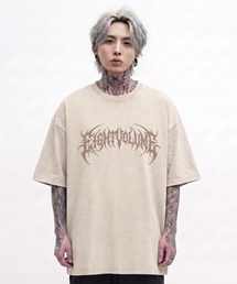 EIGHTVOLUME（エイトボリューム）の「EVメタルロゴ2ピグメント半袖Tシャツ（ベージュ）（Tシャツ/カットソー）」
