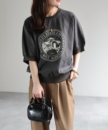 カレッジロゴラグランTeeシャツ / Teeブラウス