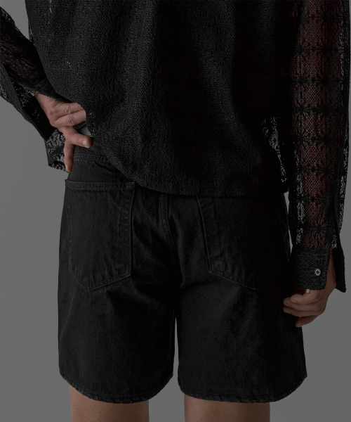 BOWLOW PRODUCT（バウロープロダクト）の「ブラックデニムハーフパンツ（その他パンツ・メンズ・その他・MEDIUM/LARGE/X-LARGE）」の7枚目の写真