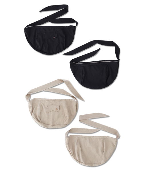 RECULER(ルキュレ)の「Wrinkle cloth cross bag(メッセンジャーバッグ・レディース・ベージュ/ブラック・FREE)」の3枚目の写真