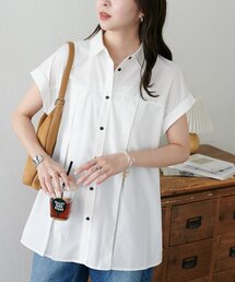 【WEB限定】タックフレンチスリーブシャツ