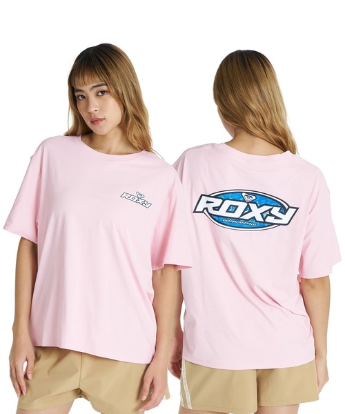 ROXY（ロキシー）の「ROXY SURF SOUL RASH TEE ラッシュTシャツ /UVカット/EASY DRY 【2026年夏モデル】/ロキシーバックプリント半袖ラッシュガード(水着)（Tシャツ/カットソー・レディース・ベージュ/オフホワイト/ライトピンク・LARGE/MEDIUM/SMALL）」の3枚目の写真