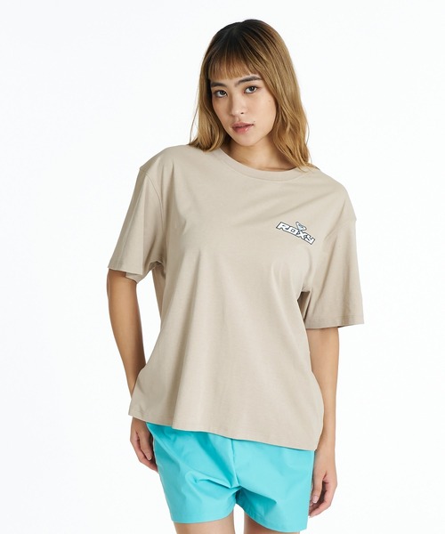ROXY（ロキシー）の「ROXY SURF SOUL RASH TEE ラッシュTシャツ /UVカット/EASY DRY 【2026年夏モデル】/ロキシーバックプリント半袖ラッシュガード(水着)（Tシャツ/カットソー・レディース・ベージュ/オフホワイト/ライトピンク・LARGE/MEDIUM/SMALL）」の8枚目の写真