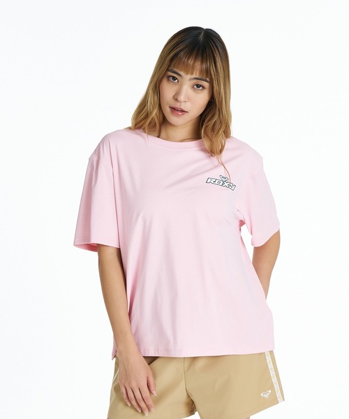 ROXY（ロキシー）の「ROXY SURF SOUL RASH TEE ラッシュTシャツ /UVカット/EASY DRY 【2026年夏モデル】/ロキシーバックプリント半袖ラッシュガード(水着)（Tシャツ/カットソー・レディース・ベージュ/オフホワイト/ライトピンク・LARGE/MEDIUM/SMALL）」の5枚目の写真