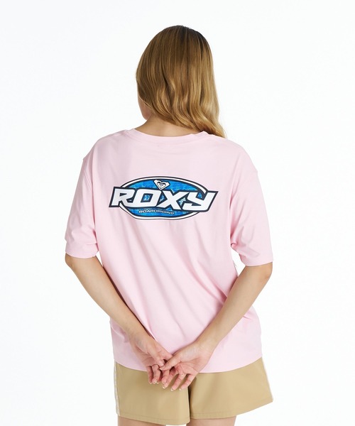 ROXY（ロキシー）の「ROXY SURF SOUL RASH TEE ラッシュTシャツ /UVカット/EASY DRY 【2026年夏モデル】/ロキシーバックプリント半袖ラッシュガード(水着)（Tシャツ/カットソー・レディース・ベージュ/オフホワイト/ライトピンク・LARGE/MEDIUM/SMALL）」の4枚目の写真
