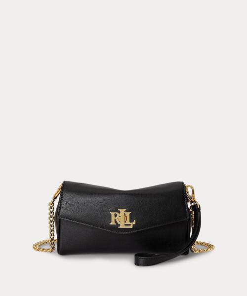 LAUREN RALPH LAUREN(ローレン ラルフ ローレン)の「ナッパ レザー Tanner クロスボディ ウォレット(ショルダーバッグ・レディース・ブラック系1・ONE)」の1枚目の写真