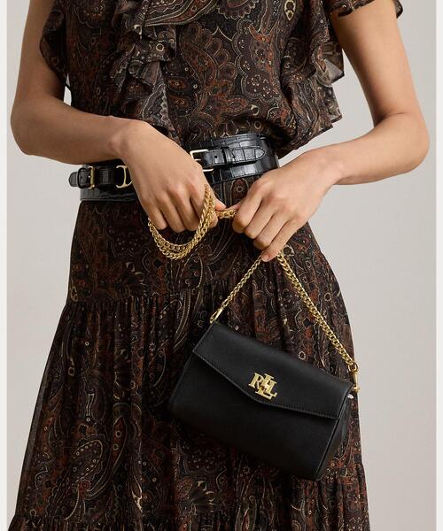 LAUREN RALPH LAUREN(ローレン ラルフ ローレン)の「ナッパ レザー Tanner クロスボディ ウォレット(ショルダーバッグ・レディース・ブラック系1・ONE)」の7枚目の写真