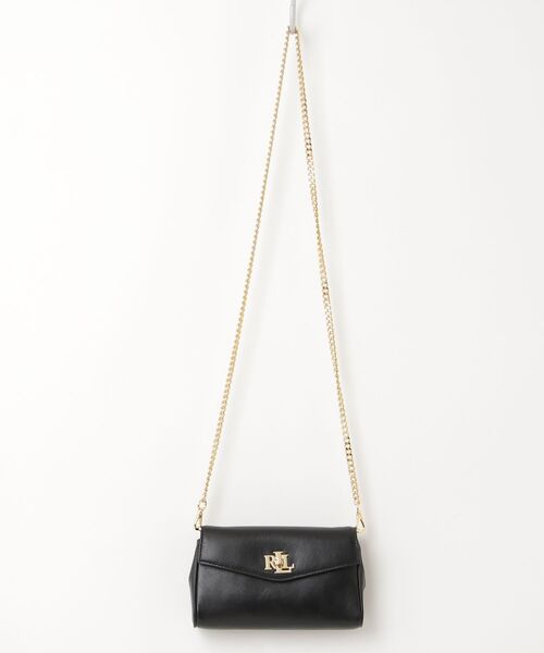 LAUREN RALPH LAUREN(ローレン ラルフ ローレン)の「ナッパ レザー Tanner クロスボディ ウォレット(ショルダーバッグ・レディース・ブラック系1・ONE)」の8枚目の写真
