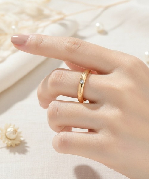 AMELIA（アメリア）の「ビジューシンプルリング（リング・レディース・ピンクゴールド/シルバー/ゴールド・16号/11号/14号）」の5枚目の写真