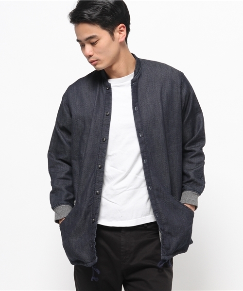 senelier（セネリエ）の「【senelier】セネリエ squaters shirts fake sweat denim（Tシャツ/カットソー・メンズ・ネイビー・SMALL/LARGE）」の8枚目の写真