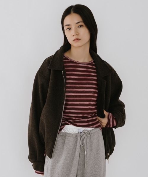 duei(デュイ)の「シアーボーダーロンT(Tシャツ/カットソー・レディース・ネイビー/ボルドー・FREE)」の22枚目の写真