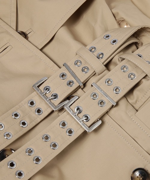 GANNI(ガニー)の「Double Cotton Peplum Trench(トレンチコート・レディース・ベージュ系その他・38)」の7枚目の写真