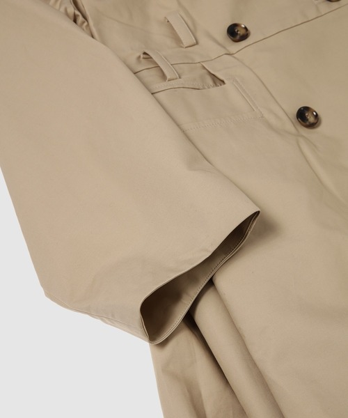 GANNI(ガニー)の「Double Cotton Peplum Trench(トレンチコート・レディース・ベージュ系その他・38)」の8枚目の写真