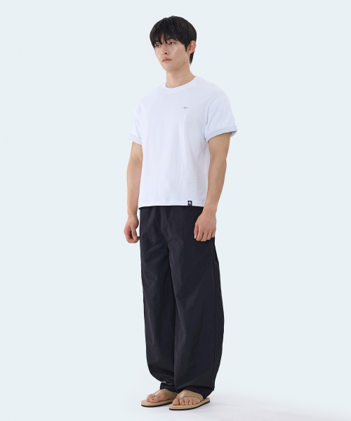 GHOST REPUBLIC(ゴーストリパブリック)の「クロップストライプ配色ロールアップ半袖Tシャツ GT-392_ホワイト(Tシャツ/カットソー・レディース・ホワイト・X-LARGE/LARGE/MEDIUM)」の6枚目の写真