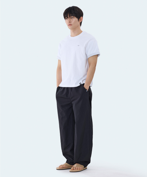 GHOST REPUBLIC(ゴーストリパブリック)の「クロップストライプ配色ロールアップ半袖Tシャツ GT-392_ホワイト(Tシャツ/カットソー・レディース・ホワイト・X-LARGE/LARGE/MEDIUM)」の3枚目の写真