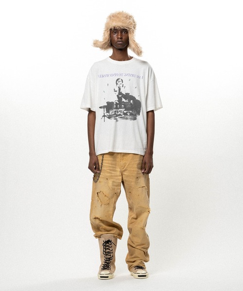 KAMIYA(カミヤ)の「"I am trying to find myself" T-shirt(Tシャツ/カットソー・メンズ・ホワイト/ブラック・S/M/L)」の2枚目の写真