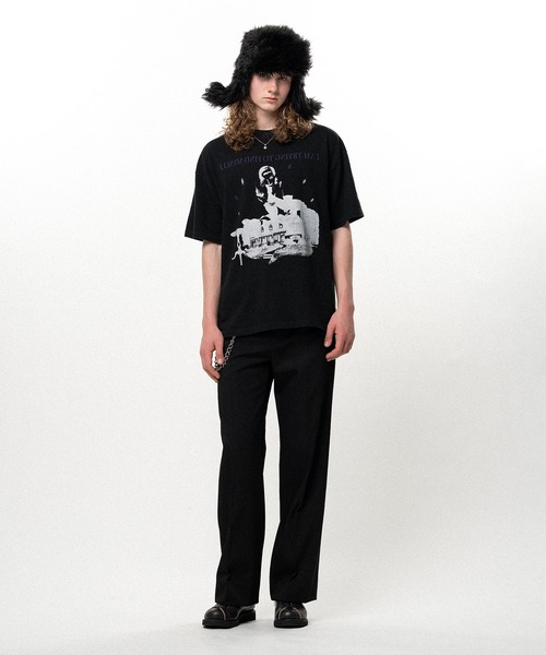 KAMIYA(カミヤ)の「"I am trying to find myself" T-shirt(Tシャツ/カットソー・メンズ・ホワイト/ブラック・S/M/L)」の1枚目の写真