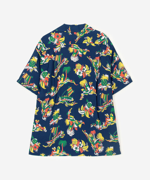 SUN SURF（サンサーフ）の「SUN SURF | 半袖ハワイアンシャツ "ISLAND TRIP" WOMEN（シャツ/ブラウス・レディース・オフホワイト/ネイビー・S）」の9枚目の写真
