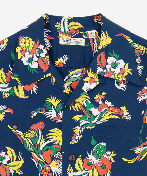 SUN SURF（サンサーフ）の「SUN SURF | 半袖ハワイアンシャツ "ISLAND TRIP" WOMEN（シャツ/ブラウス・レディース・オフホワイト/ネイビー・S）」の8枚目の写真