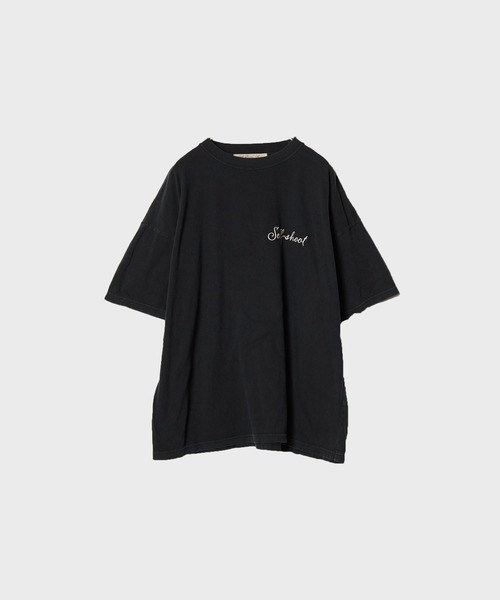 REMI RELIEF（レミレリーフ）の「REMI RELIEF/ HARD SP加工20/-天竺BIGサイズT(Self shot M) / RN30389156 秋服 冬服（Tシャツ/カットソー・メンズ・ブラック/オフホワイト・XL/L）」の2枚目の写真