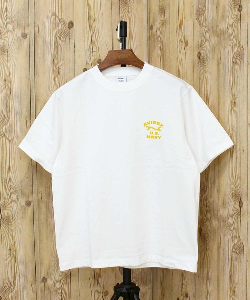 AVIREX(アヴィレックス)の「U.S. NAVY TOMCAT FLOCKY T-SHIRT(Tシャツ/カットソー・メンズ・ブラック/ネイビー/ホワイト・M/L/XL/XXL)」の4枚目の写真