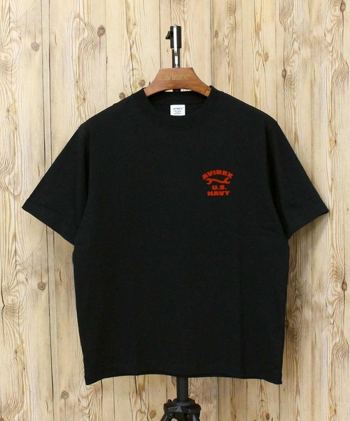 AVIREX(アヴィレックス)の「U.S. NAVY TOMCAT FLOCKY T-SHIRT(Tシャツ/カットソー・メンズ・ブラック/ネイビー/ホワイト・M/L/XL/XXL)」の8枚目の写真