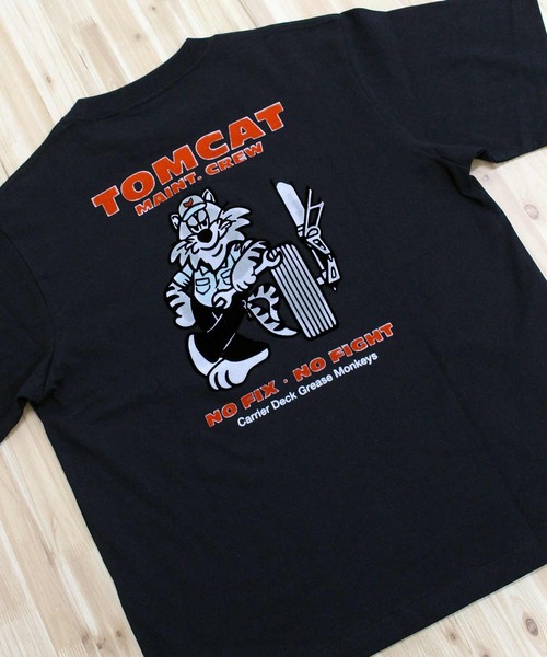 AVIREX(アヴィレックス)の「U.S. NAVY TOMCAT FLOCKY T-SHIRT(Tシャツ/カットソー・メンズ・ブラック/ネイビー/ホワイト・M/L/XL/XXL)」の11枚目の写真