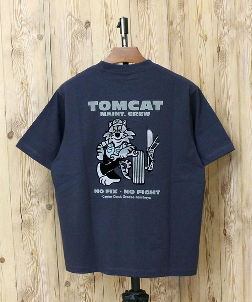 AVIREX(アヴィレックス)の「U.S. NAVY TOMCAT FLOCKY T-SHIRT(Tシャツ/カットソー・メンズ・ブラック/ネイビー/ホワイト・M/L/XL/XXL)」の13枚目の写真