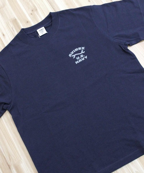 AVIREX(アヴィレックス)の「U.S. NAVY TOMCAT FLOCKY T-SHIRT(Tシャツ/カットソー・メンズ・ブラック/ネイビー/ホワイト・M/L/XL/XXL)」の14枚目の写真