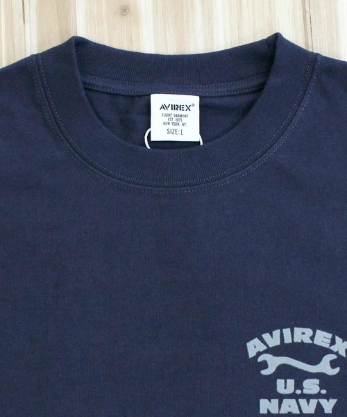 AVIREX(アヴィレックス)の「U.S. NAVY TOMCAT FLOCKY T-SHIRT(Tシャツ/カットソー・メンズ・ブラック/ネイビー/ホワイト・M/L/XL/XXL)」の16枚目の写真